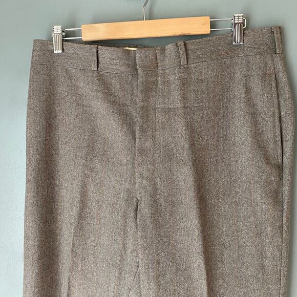 Vintage NORDSTROM 2 PIECE Men's 42 Trousers Sports Coat Wool Herringbone Classic - Picture 15 of 16